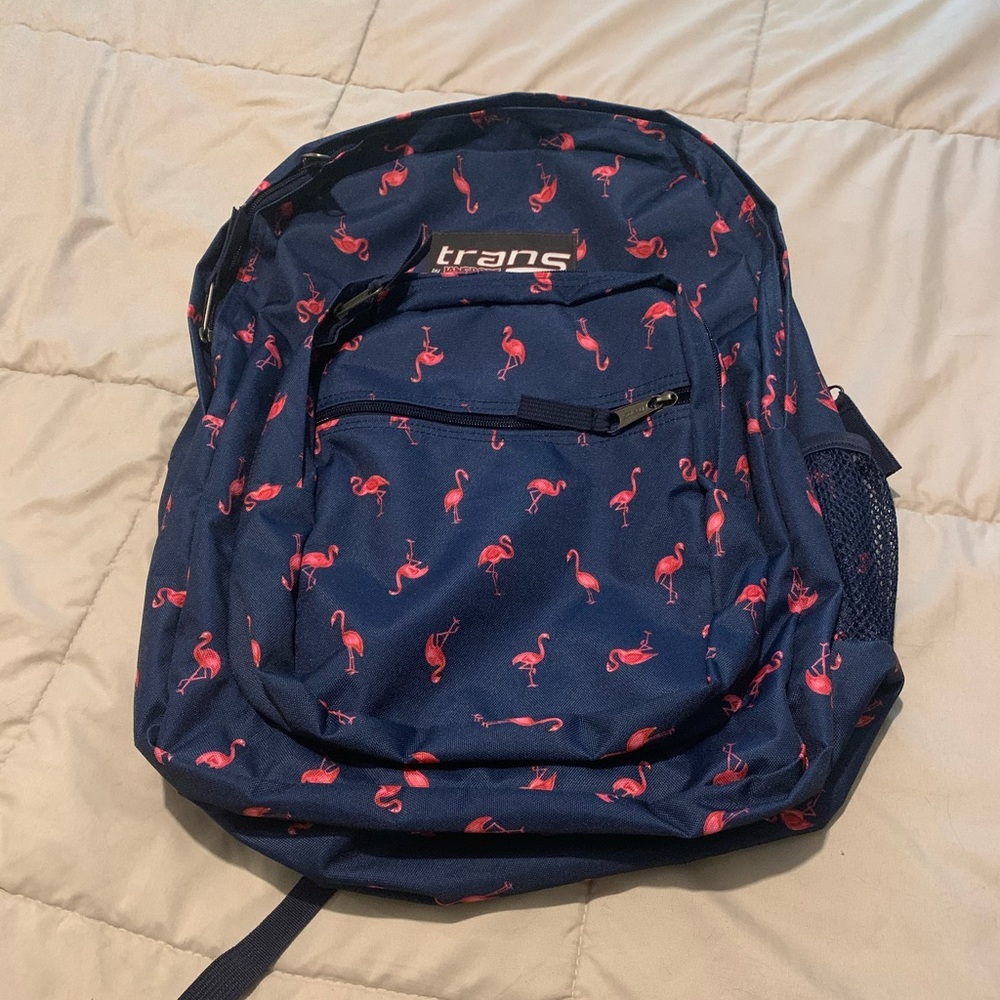 Backpack...navy w/flamingos